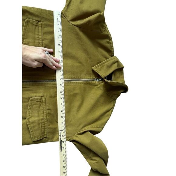 Madewell Cropped Utilitarian Jacket size S Regenerative Chino Spiced Olive - Picture 9 of 15